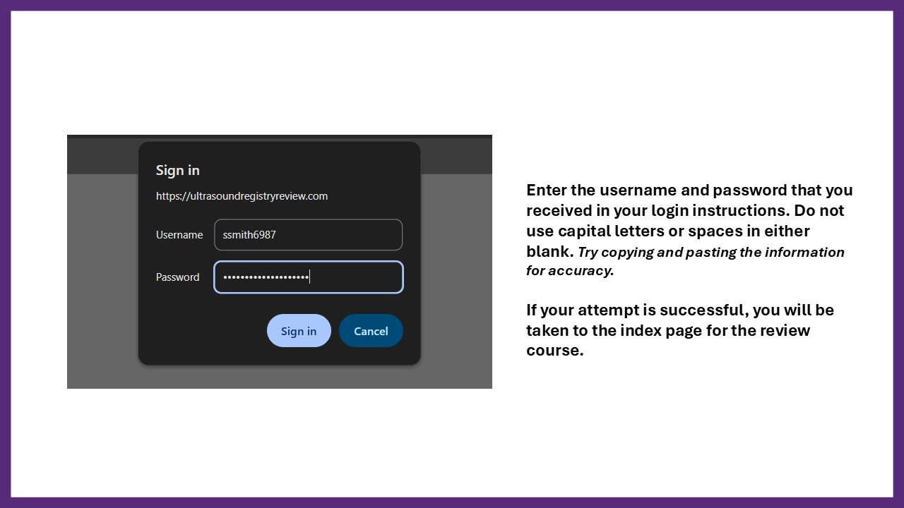Login Instructions Step 4